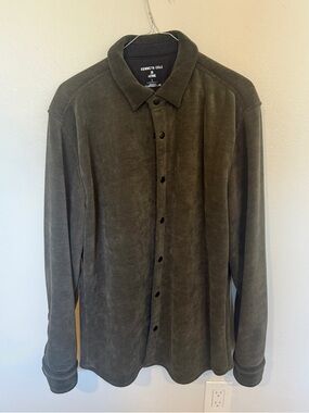 Kenneth Cole Olive Corduroy Button-Front Shirt